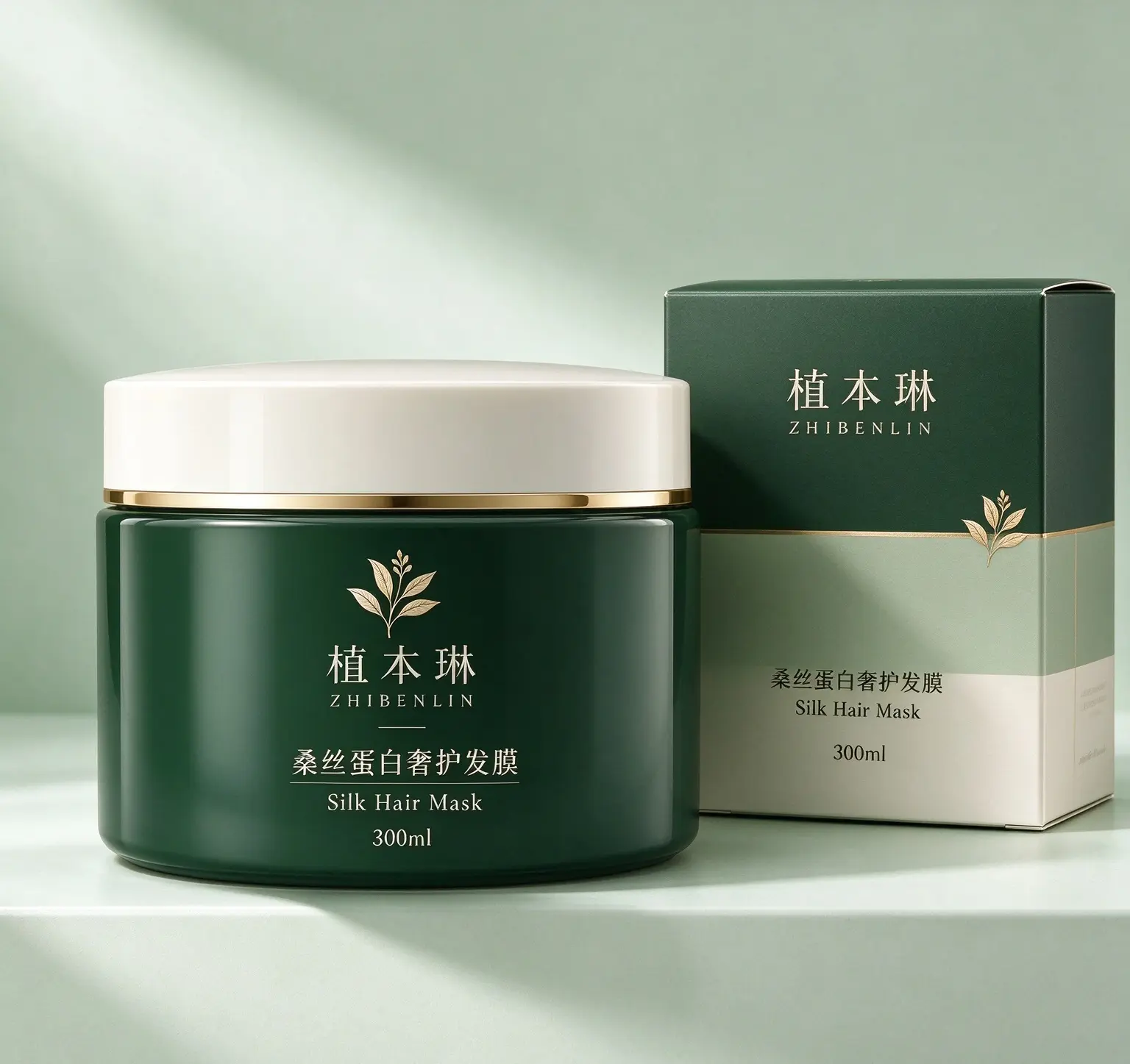 植本琳桑丝蛋白奢护发膜包装概念图